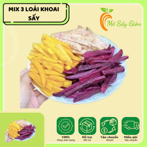 Khoai Mix 3 Vị ( Khoai Lang Tím, Khoai Lang Vàng, Khoai Môn)